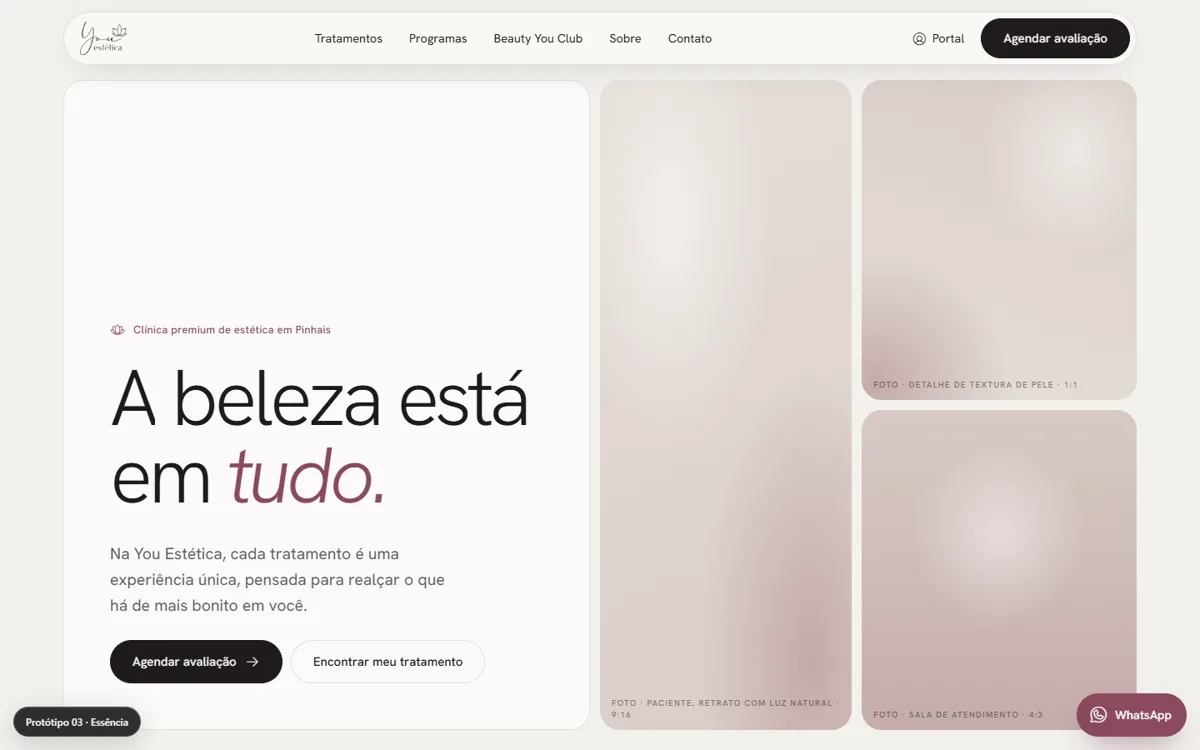 Prévia do layout Essência